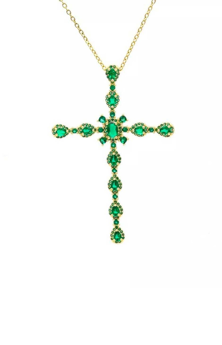 Accesorios Fetiche Suances | Collar Cruz Verde
