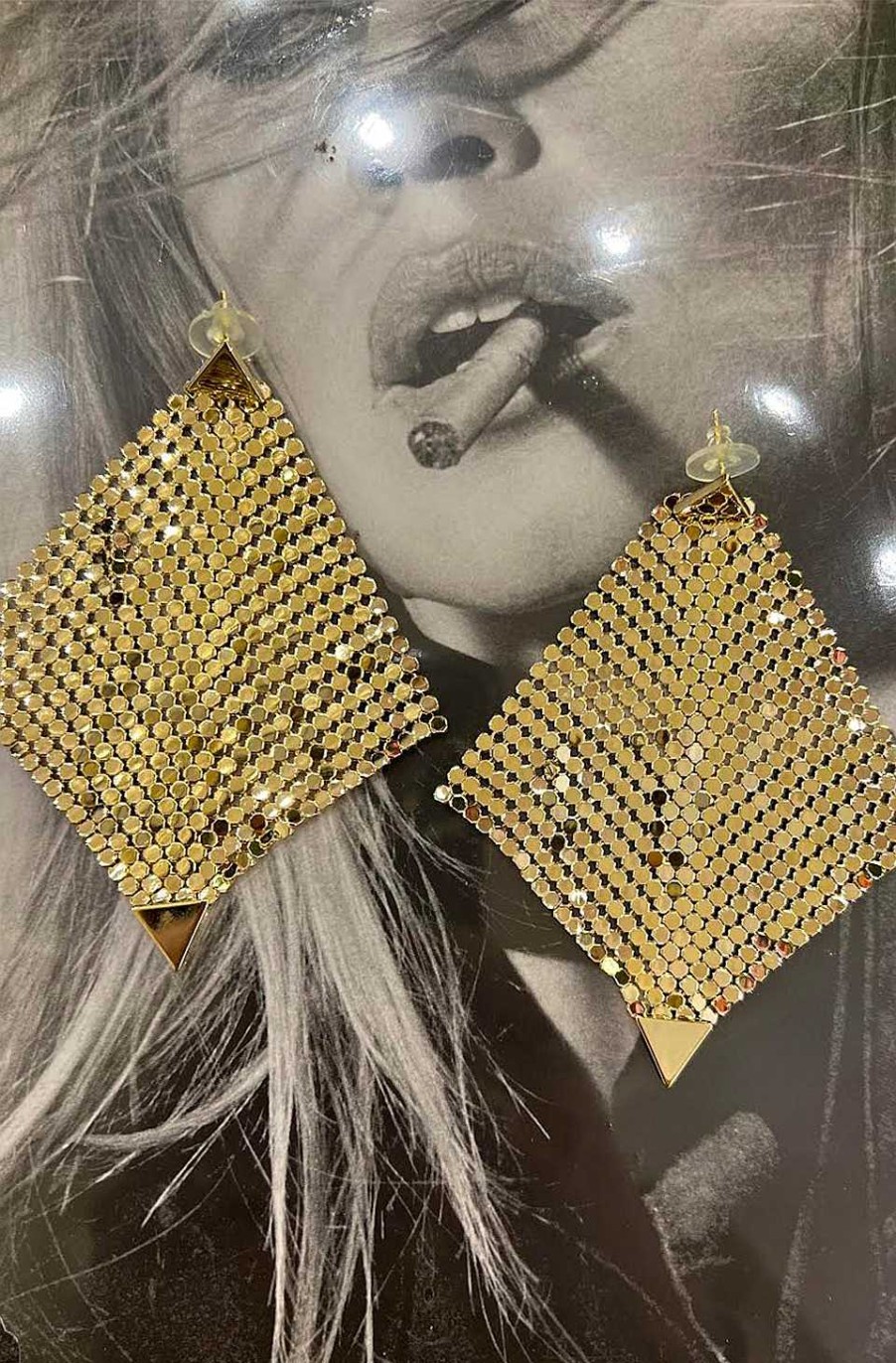 Accesorios Fetiche Suances | Pendientes Malla Met Lica Oro