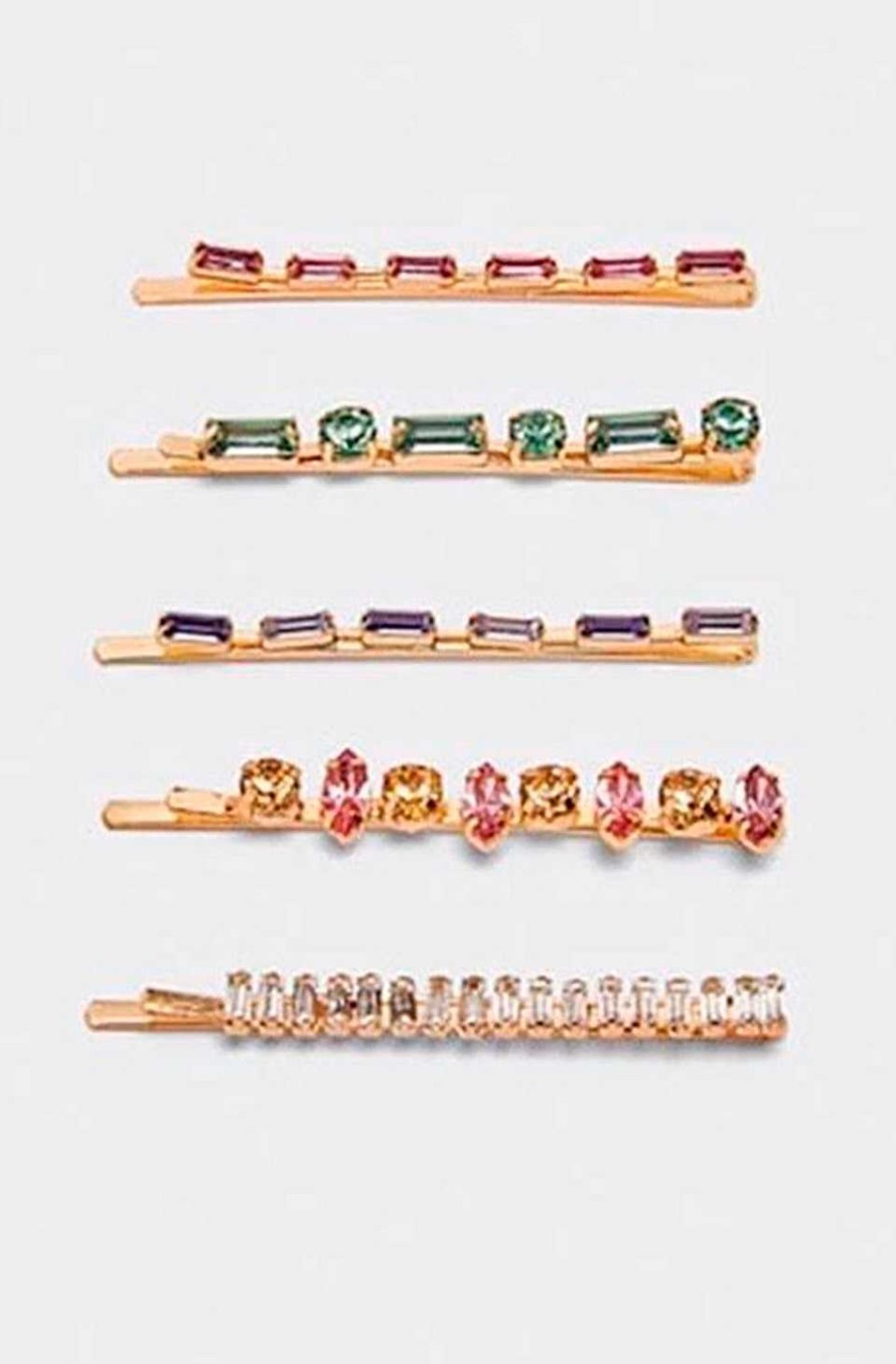 Accesorios Fetiche Suances | Horquilla Strass Baguette Rosa