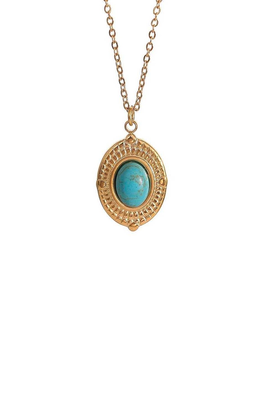 Accesorios Fetiche Suances | Collar Oval Turquesa