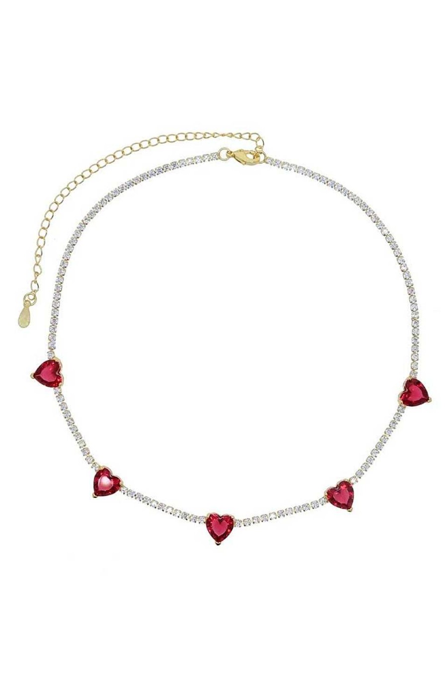 Accesorios Fetiche Suances | Collar Corazones Rubies
