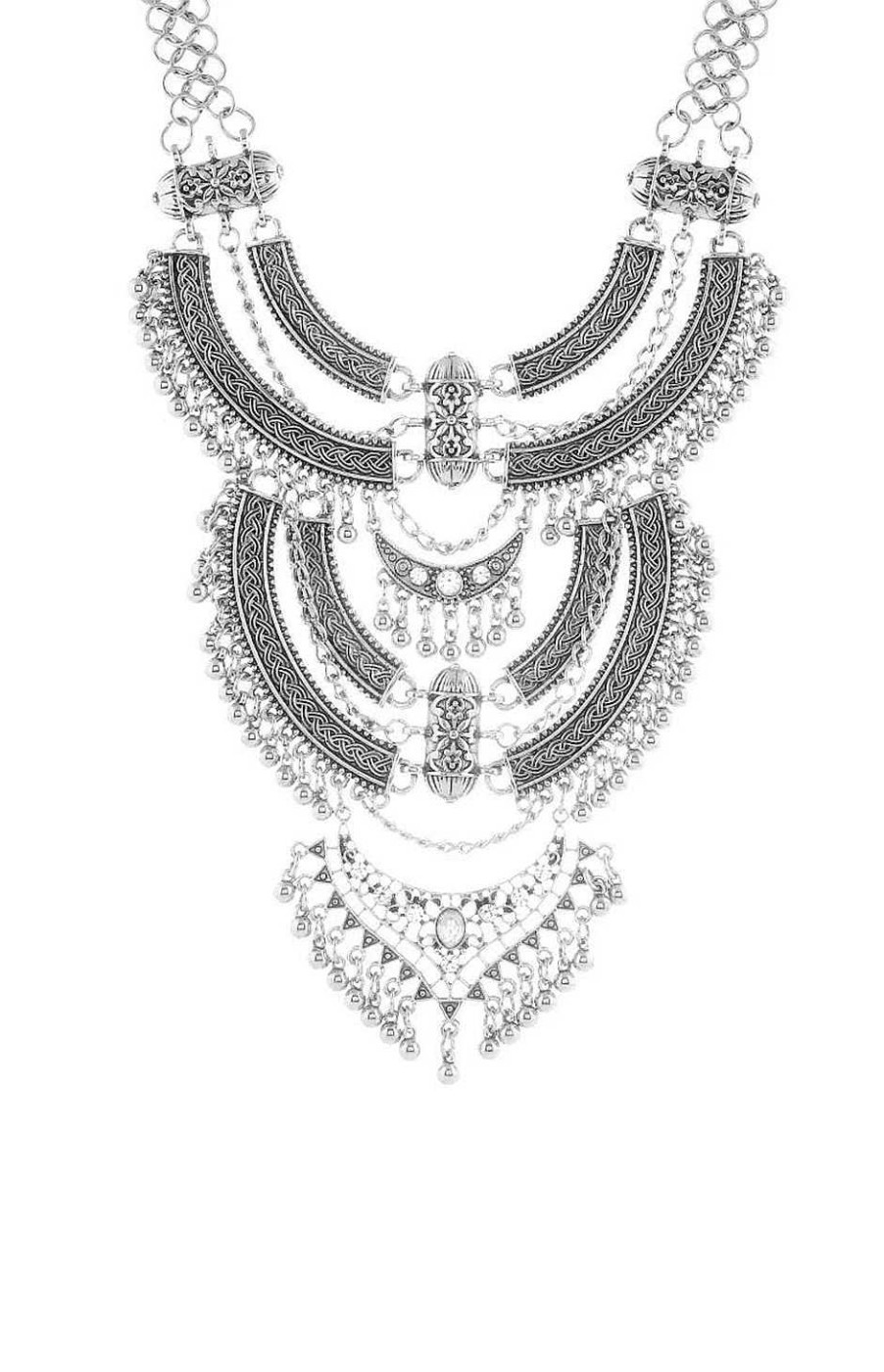 Accesorios Fetiche Suances | Collar Babero Boho Plata