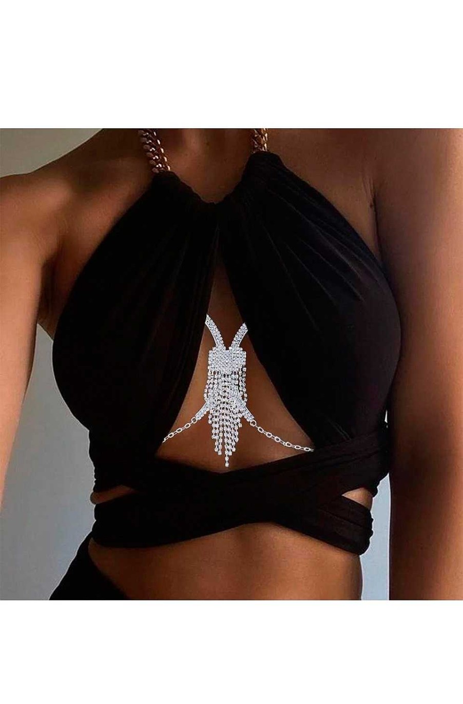 Accesorios Fetiche Suances | Heart Body Chain In Silver