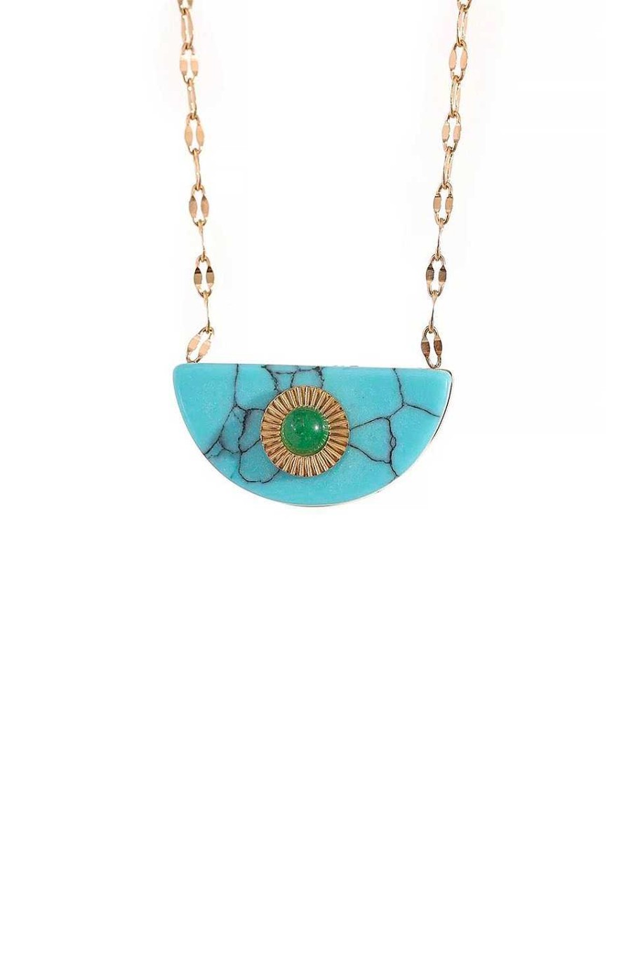 Accesorios Fetiche Suances | Collar Media Luna Turquesa