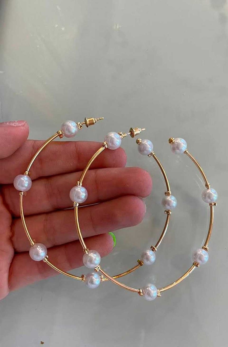 Accesorios Fetiche Suances | Pendientes Maxi Aros Con Perlas