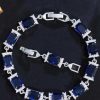 Accesorios Fetiche Suances | Pulsera Circonitas Baguette Zafiro