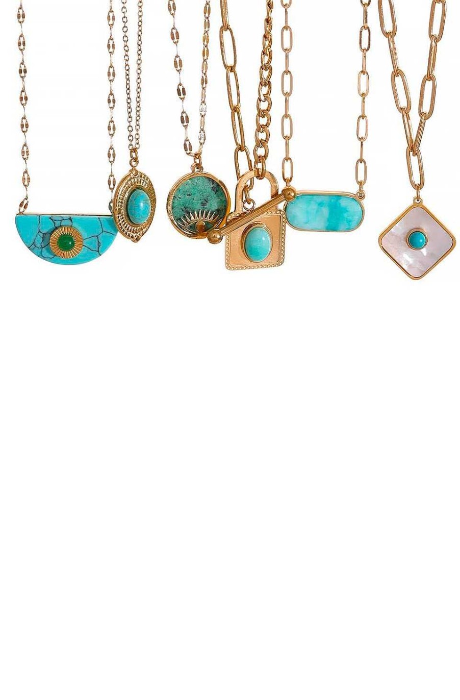 Accesorios Fetiche Suances | Collar Candado Turquesa