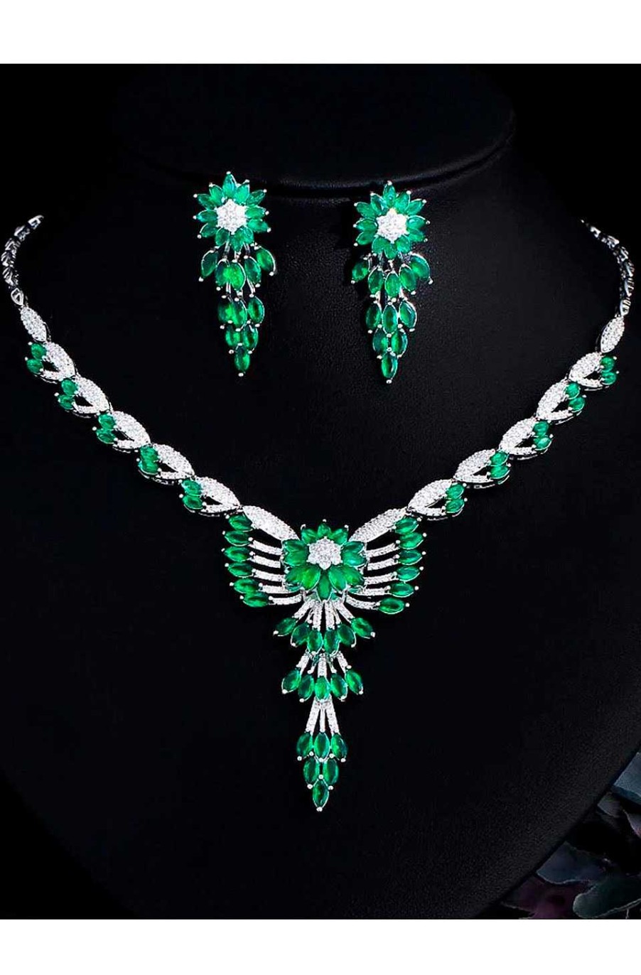 Accesorios Fetiche Suances | Collar Estilo Vintage Verde Esmeralda