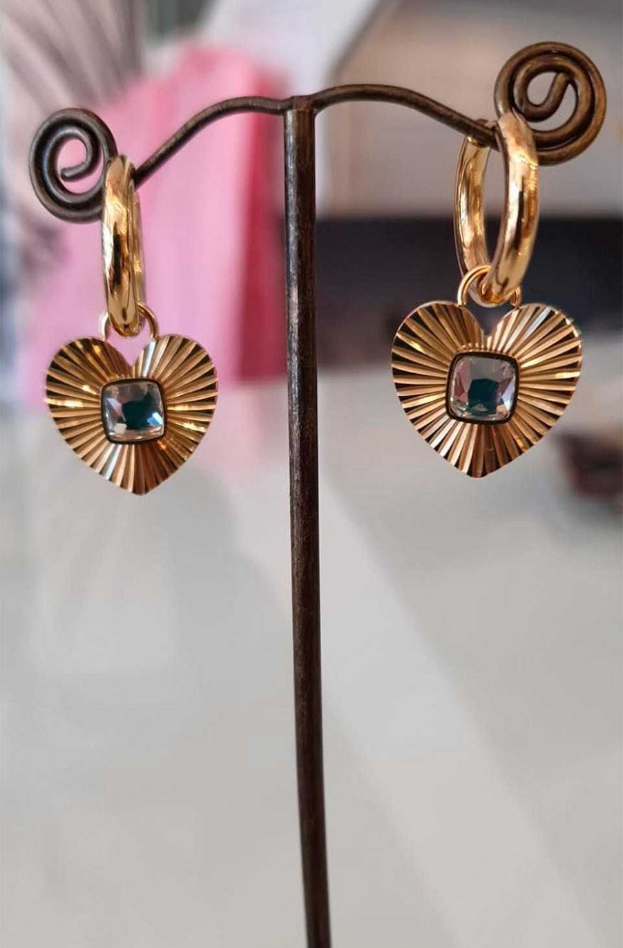Accesorios Fetiche Suances | Pendientes Coraz N Cristal