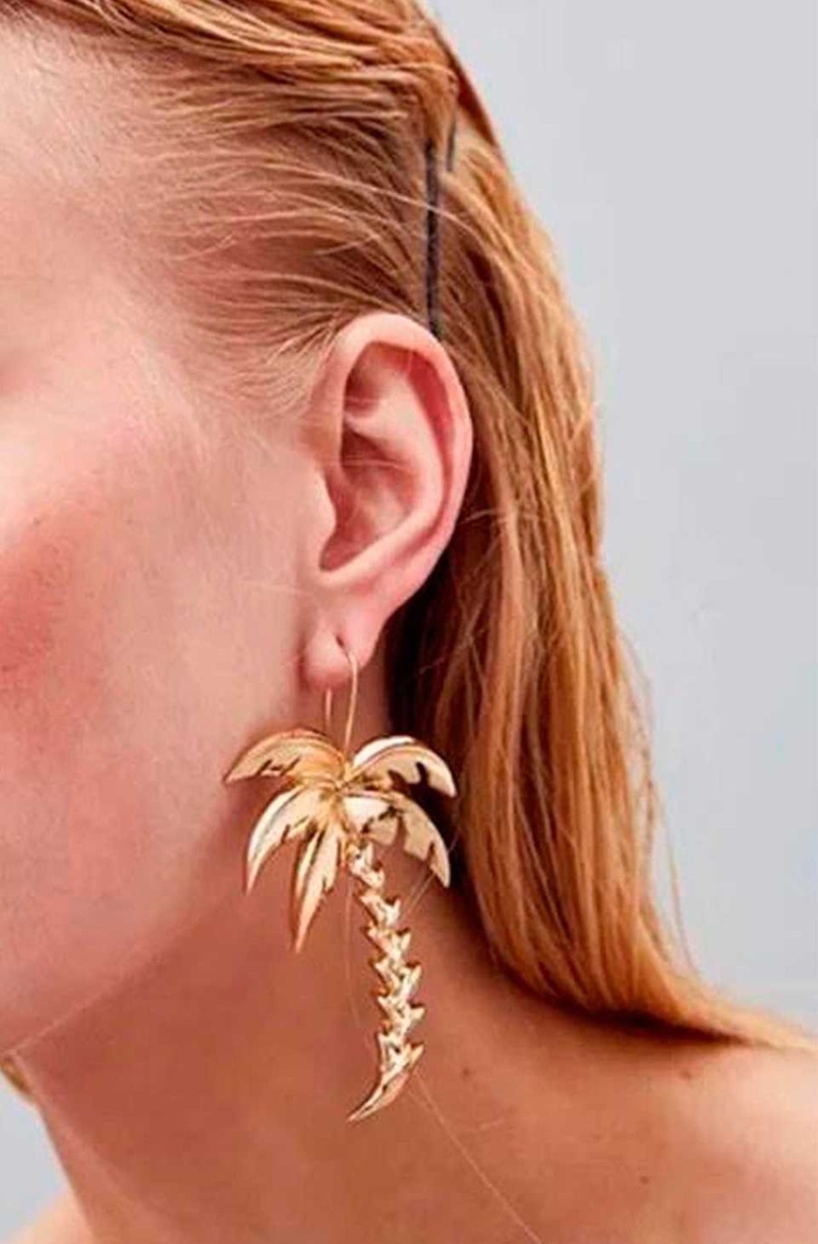 Accesorios Fetiche Suances | Pendientes Dorados Palmera