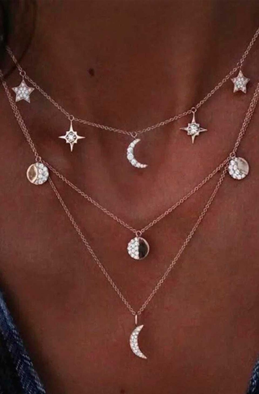 Accesorios Fetiche Suances | Collar Sol, Luna Y Estrellas