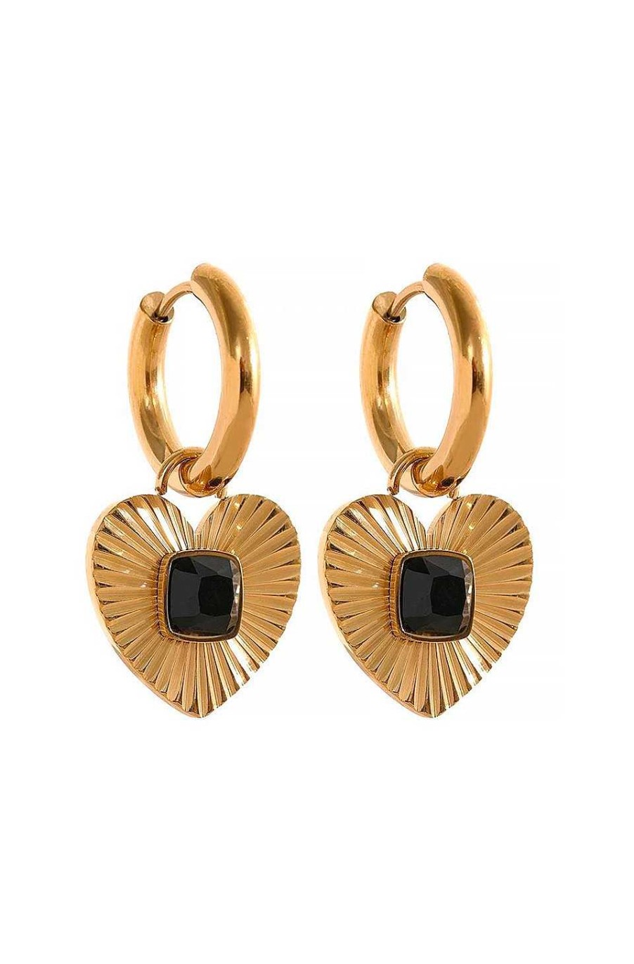 Accesorios Fetiche Suances | Pendientes Coraz N Negro
