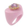 Accesorios Fetiche Suances | Anillo Coraz N Cristal Rosa