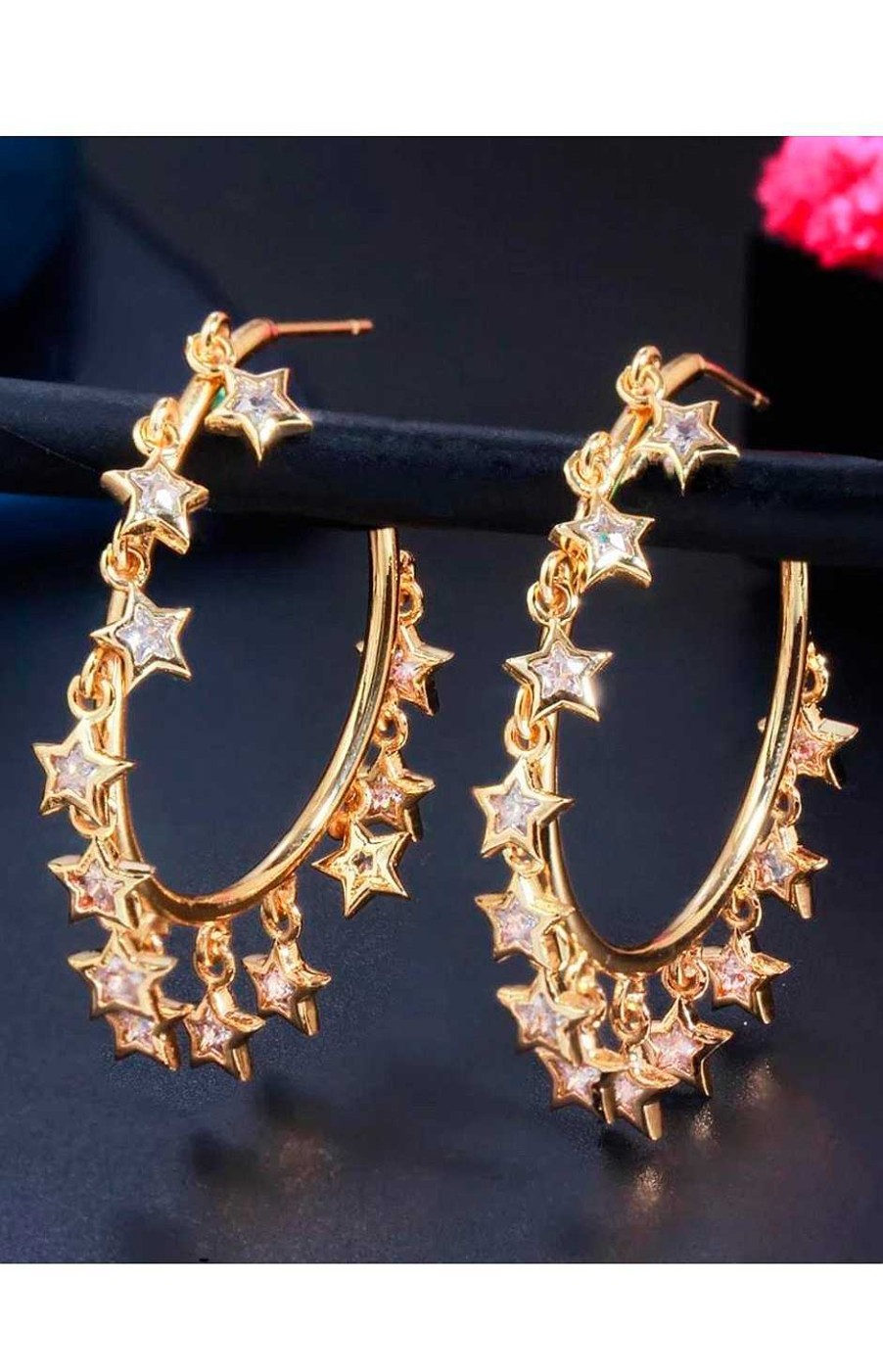 Accesorios Fetiche Suances | Pendientes Aro Con Estrellas