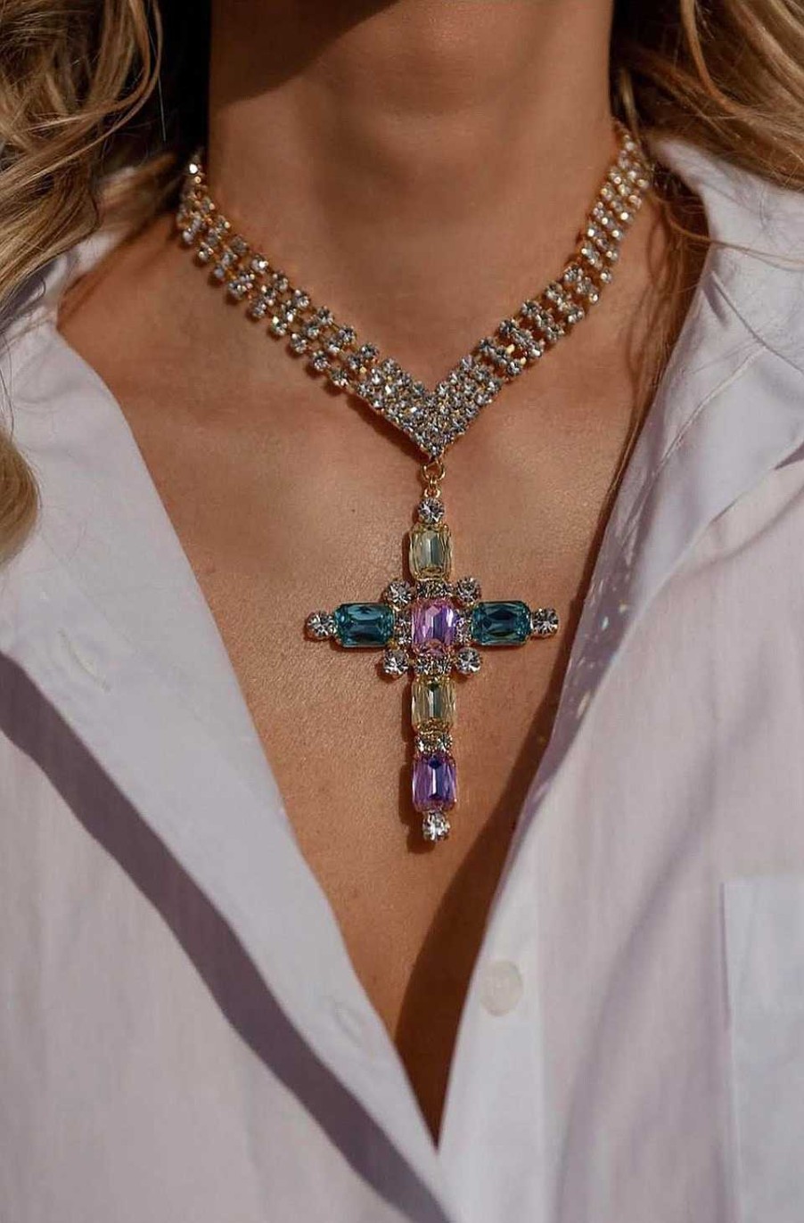 Accesorios Fetiche Suances | Collar Cruz De Swarovski