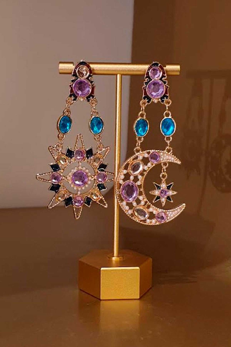 Accesorios Fetiche Suances | Pendientes Boho Luna Y Estrellas