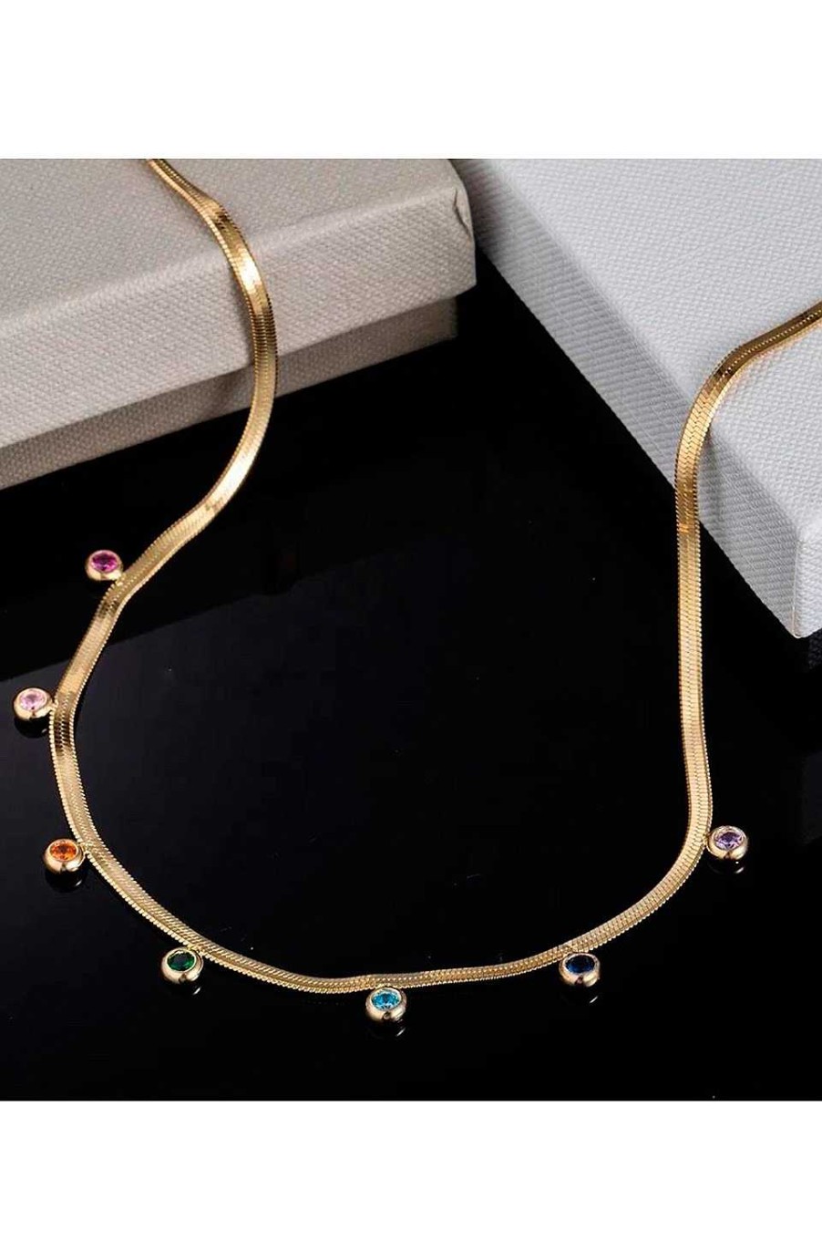 Accesorios Fetiche Suances | Collar Cadena Espiga Multicolor
