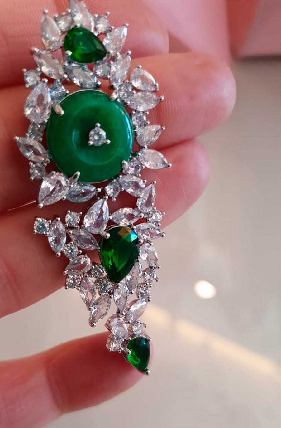 Accesorios Fetiche Suances | Pendientes Esmeraldas Circonitas Joya