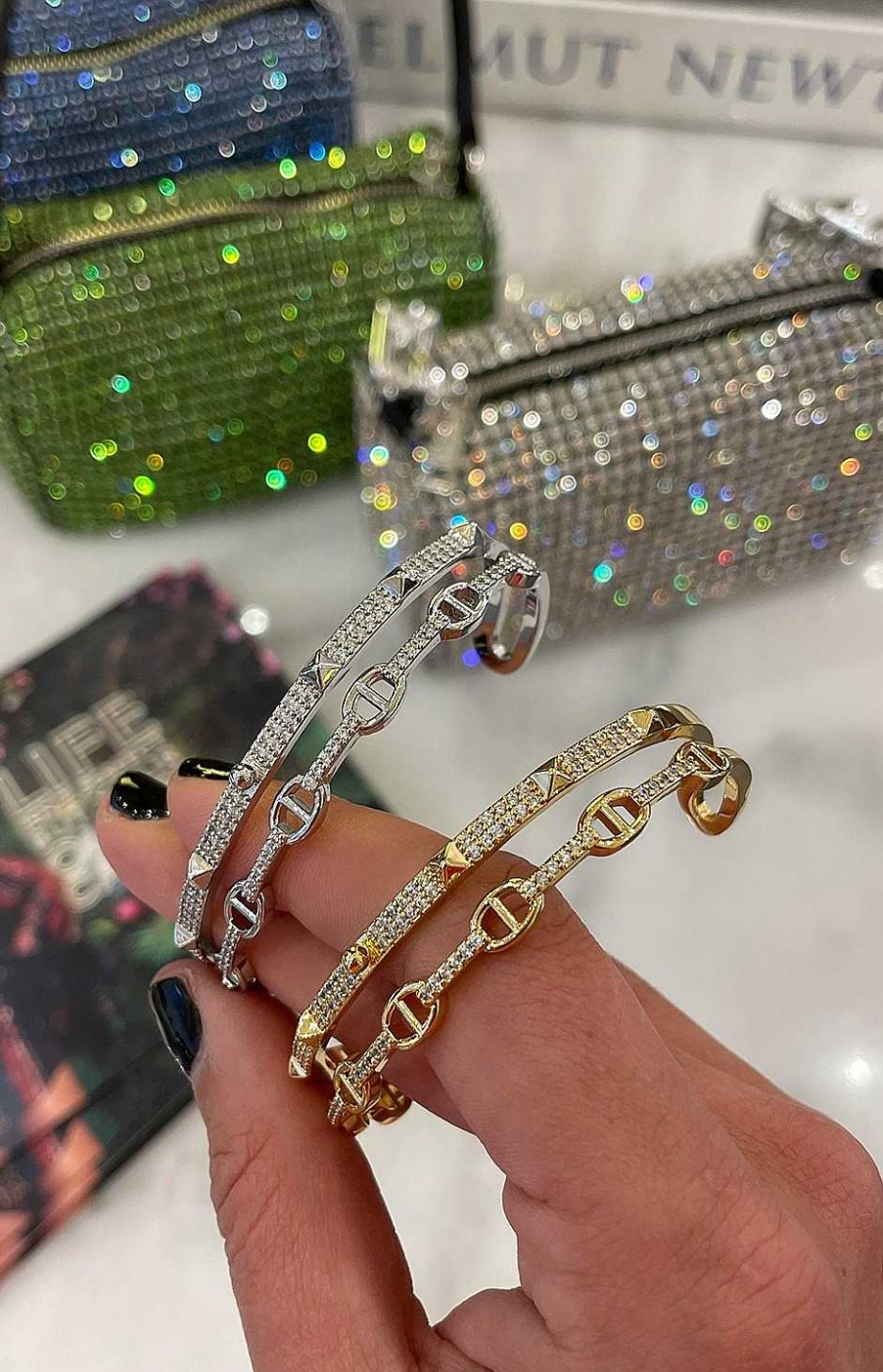 Accesorios Fetiche Suances | Pulsera Doble Piramides Dorada