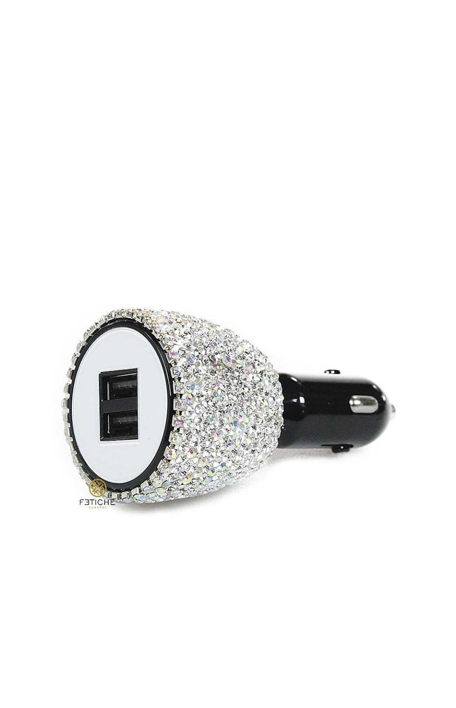 Accesorios Fetiche Suances | Cargador Coche Blanco Con Strass