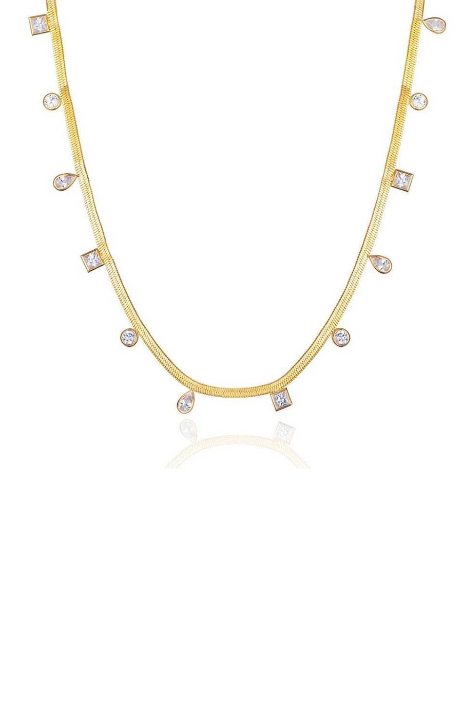 Accesorios Fetiche Suances | Collar Cadena De Espiga Circonitas