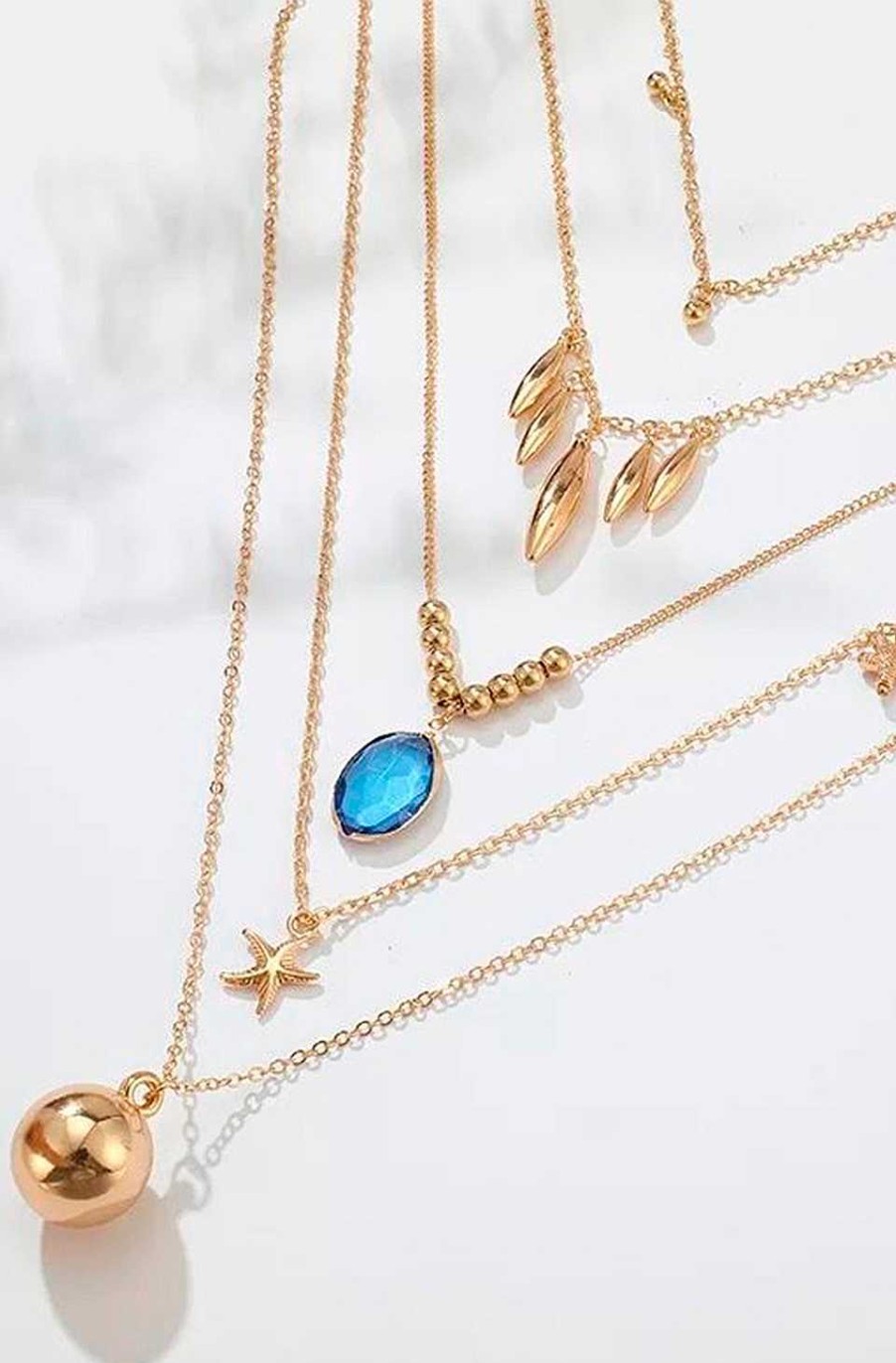 Accesorios Fetiche Suances | Collar Estrella De Mar Y Gota De Agua