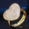 Accesorios Fetiche Suances | Anillo Coraz N Dorado Brillante