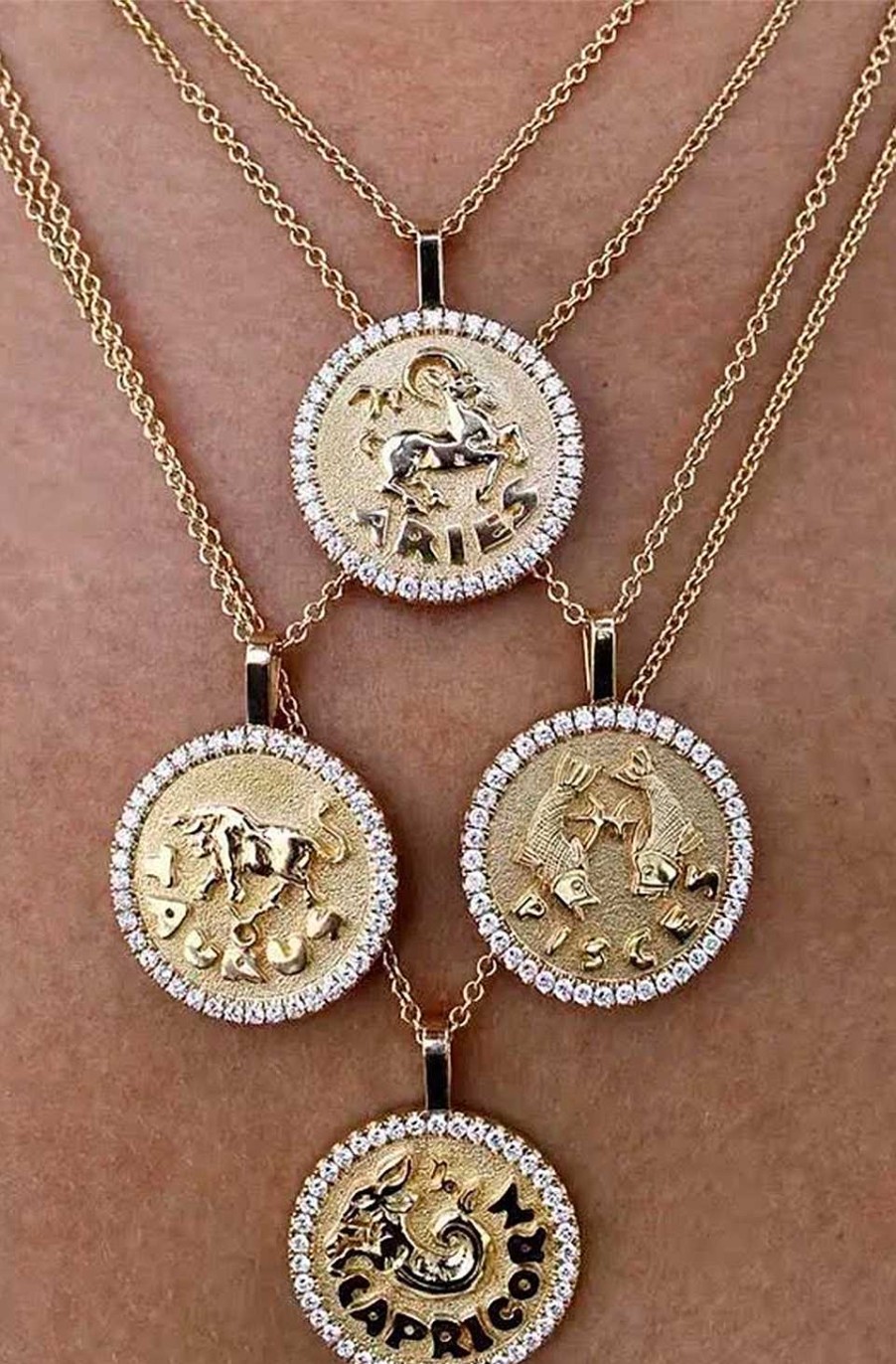 Accesorios Fetiche Suances | Collar Moneda Horoscopo Piscis