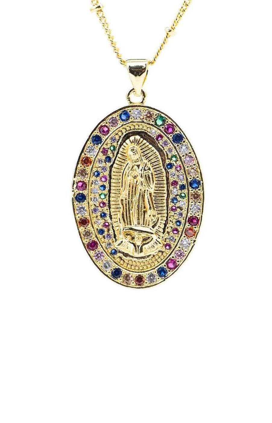 Accesorios Fetiche Suances | Collar Virgen Circonitas Multicolor