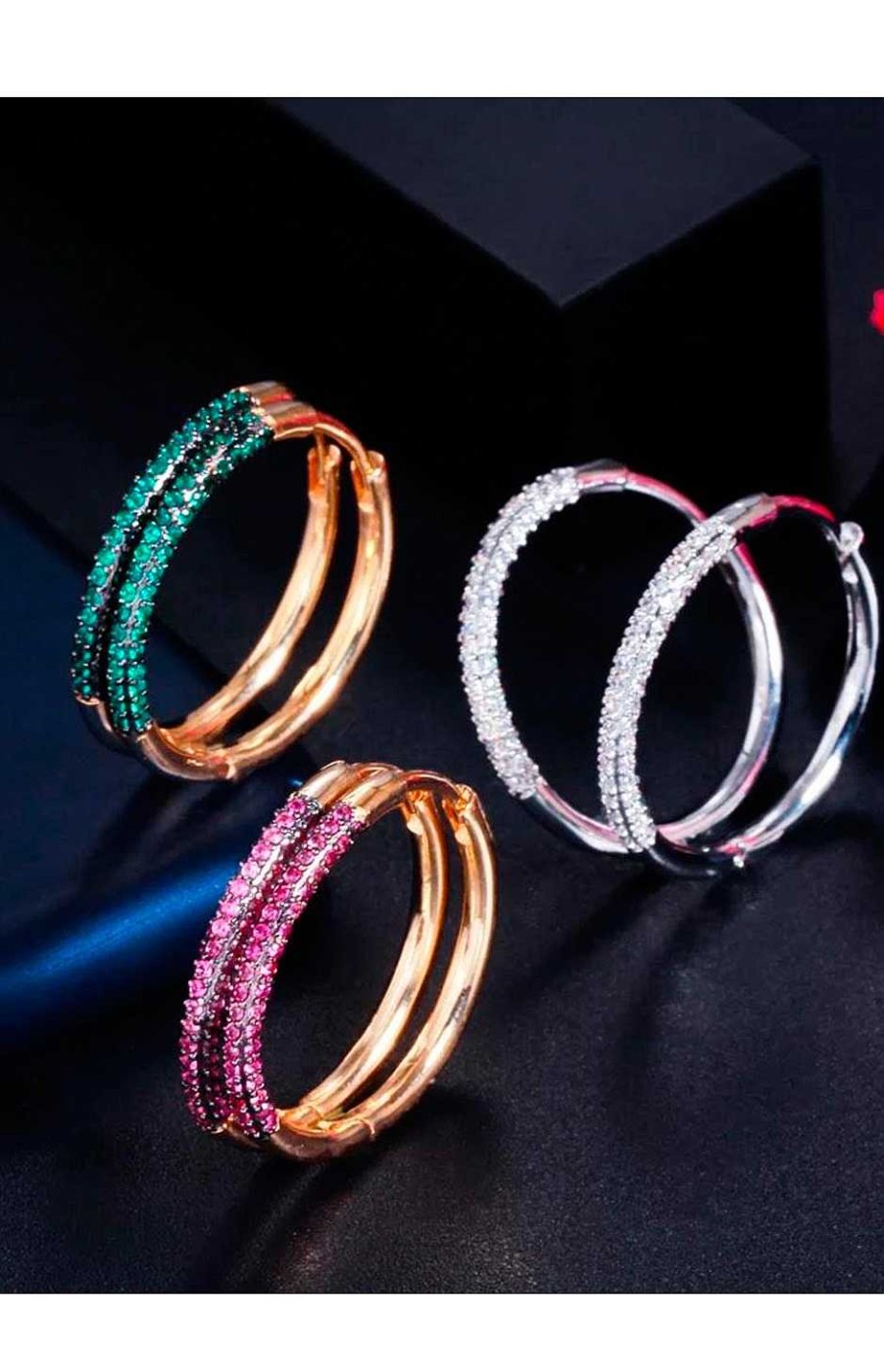 Accesorios Fetiche Suances | Pendientes Aro Circonitas Amatista