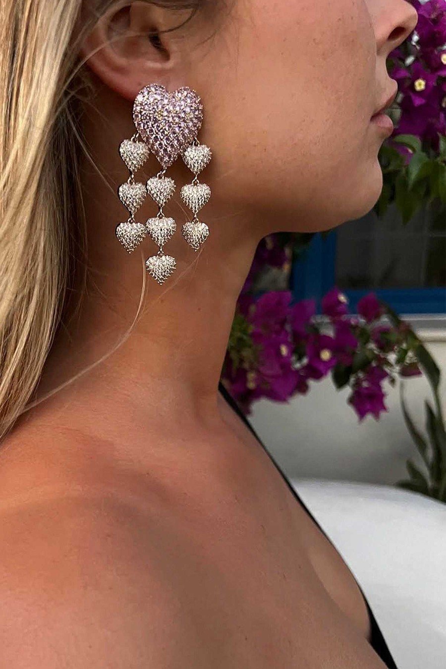 Accesorios Fetiche Suances | Pendientes Joyeria Corazones Rosa