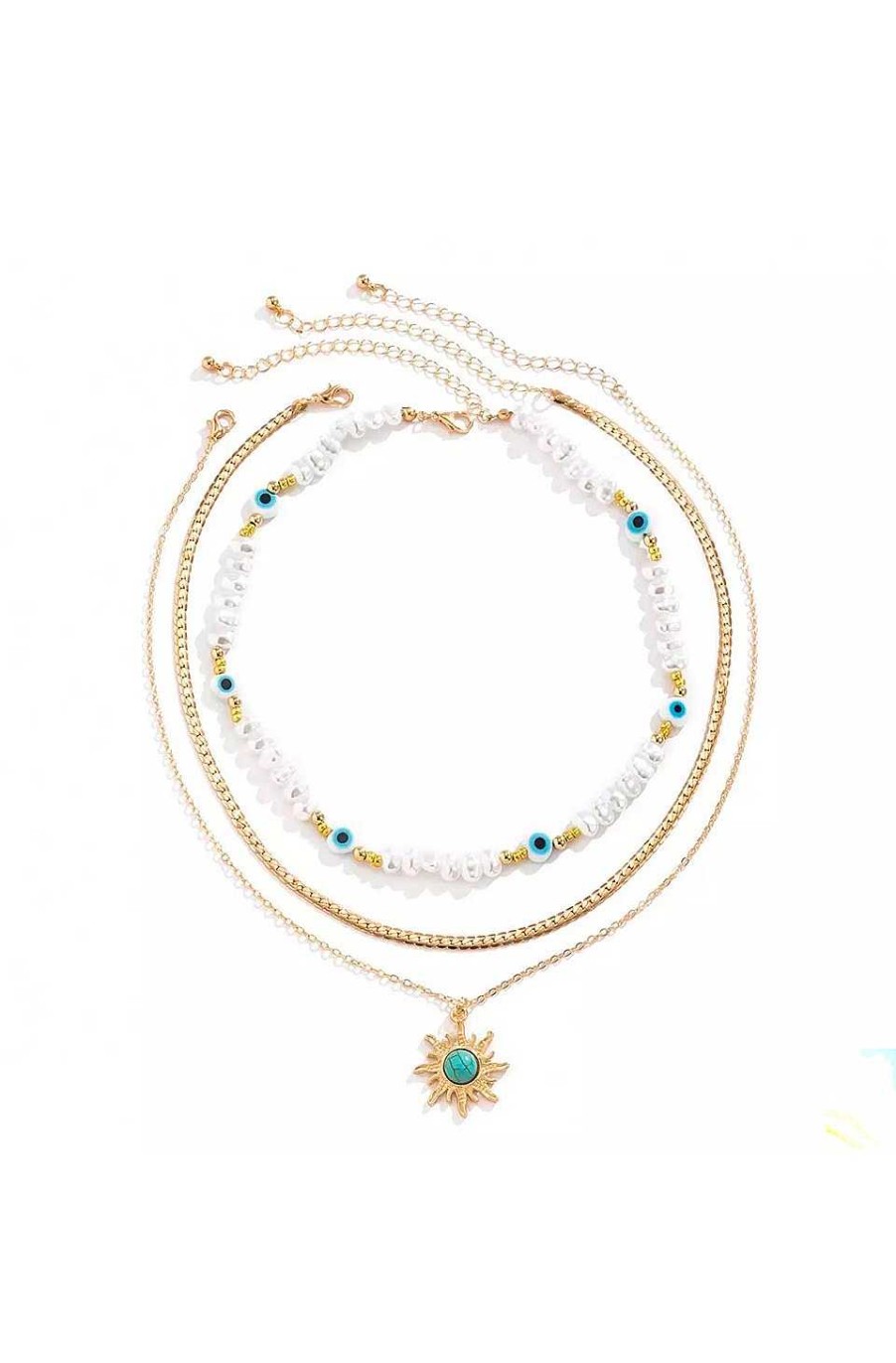 Accesorios Fetiche Suances | Collar Multi Lucky Eyes With Pearls