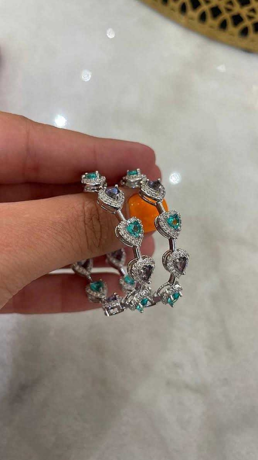 Accesorios Fetiche Suances | Pendientes De Aro Con Corazones Bicolor