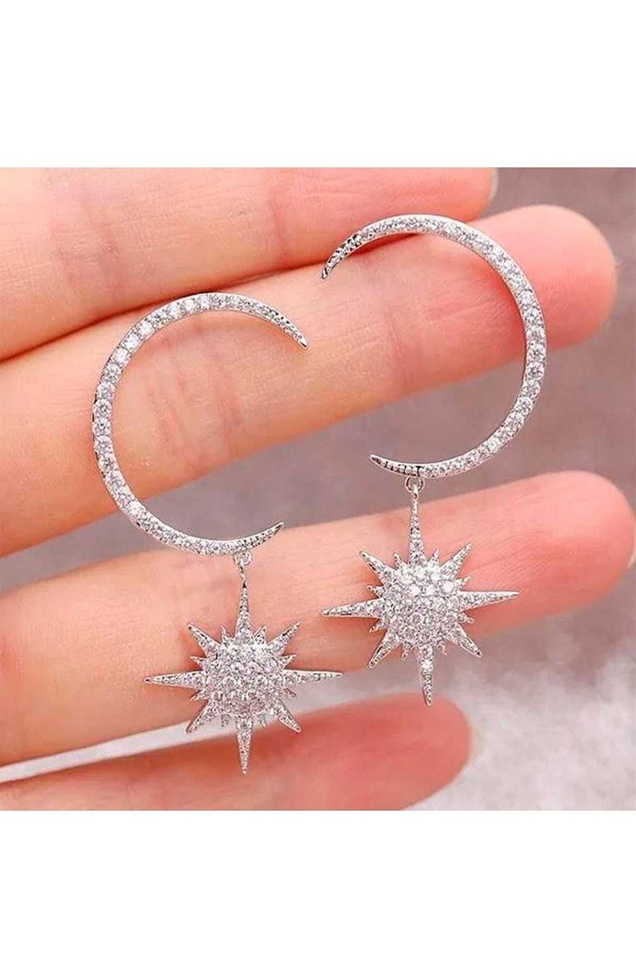 Accesorios Fetiche Suances | Pendientes Media Luna Y Estrella Silver