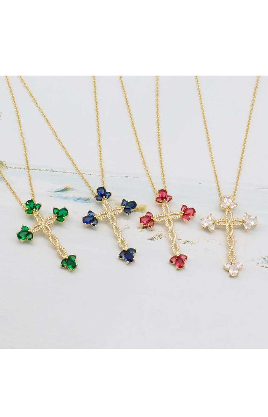 Accesorios Fetiche Suances | Collar Cruz Cristal