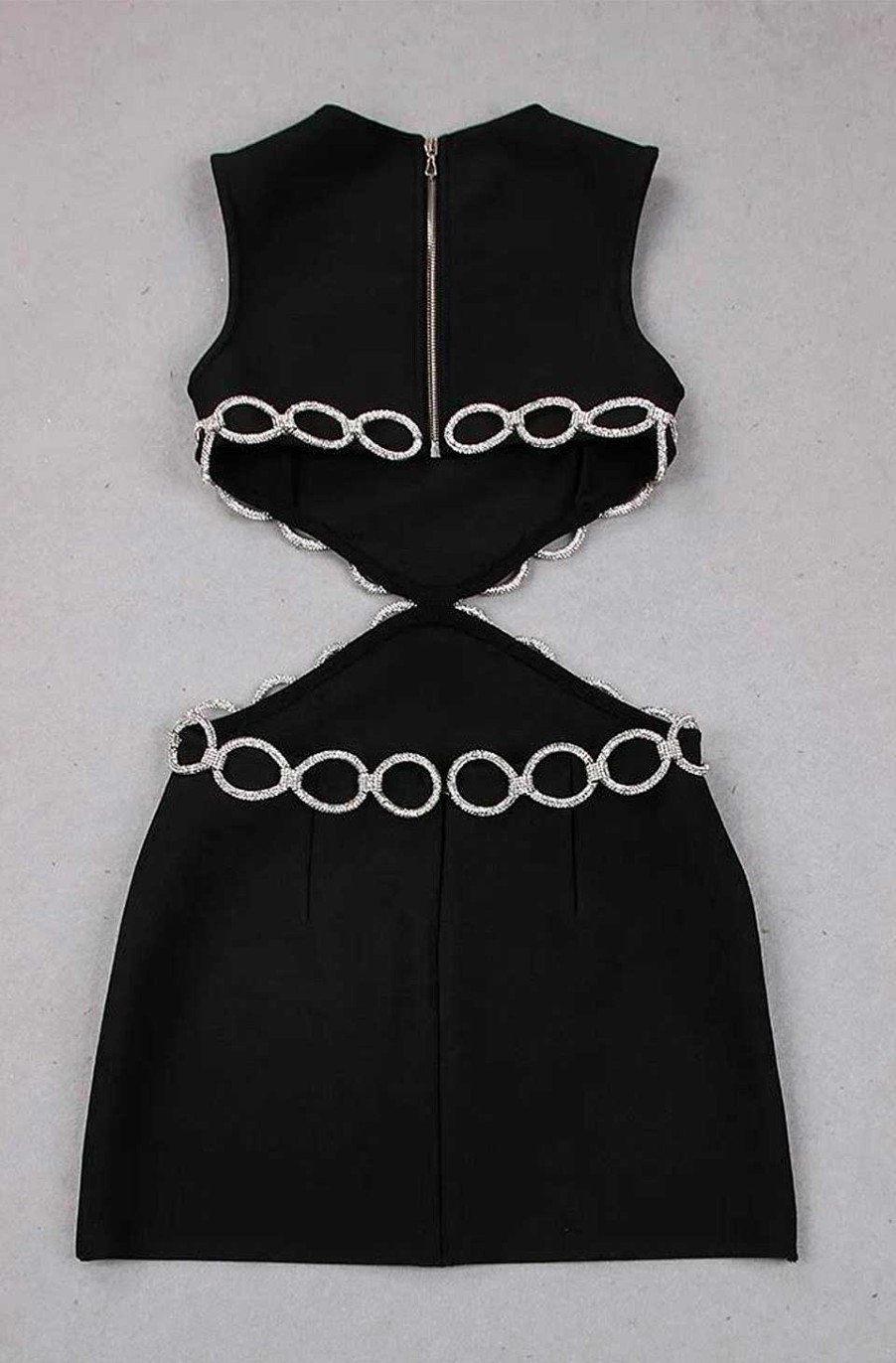 Ropa Fetiche Suances | Vestido Cut Out Con Detalle De Cristales Ovales