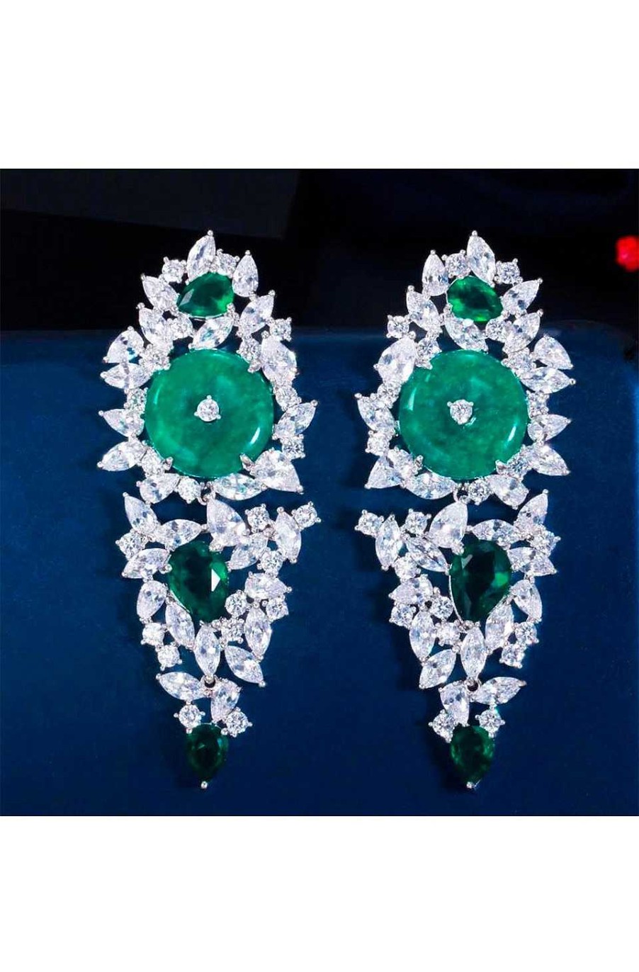 Accesorios Fetiche Suances | Pendientes Esmeraldas Circonitas Joya