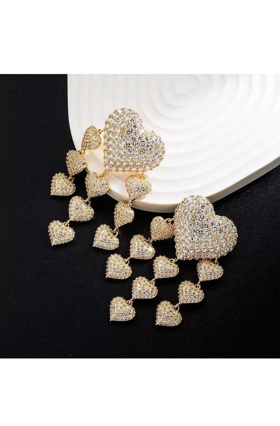 Accesorios Fetiche Suances | Pendientes Joyeria Corazones Dorados