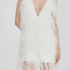 Ropa Fetiche Suances | Vestido De Plumas Blanco
