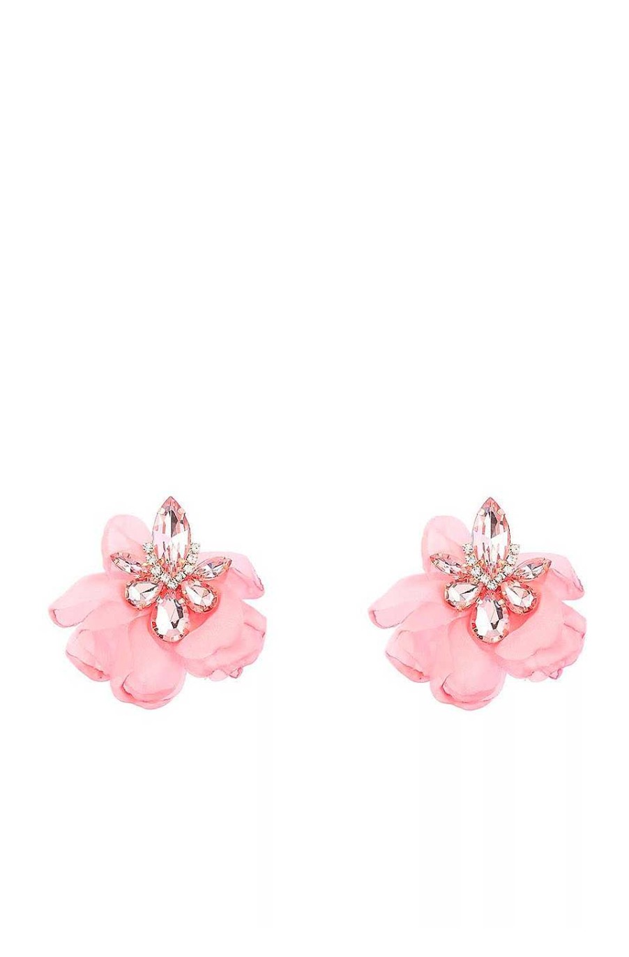 Accesorios Fetiche Suances | Pendientes Flor Petalos Rosa