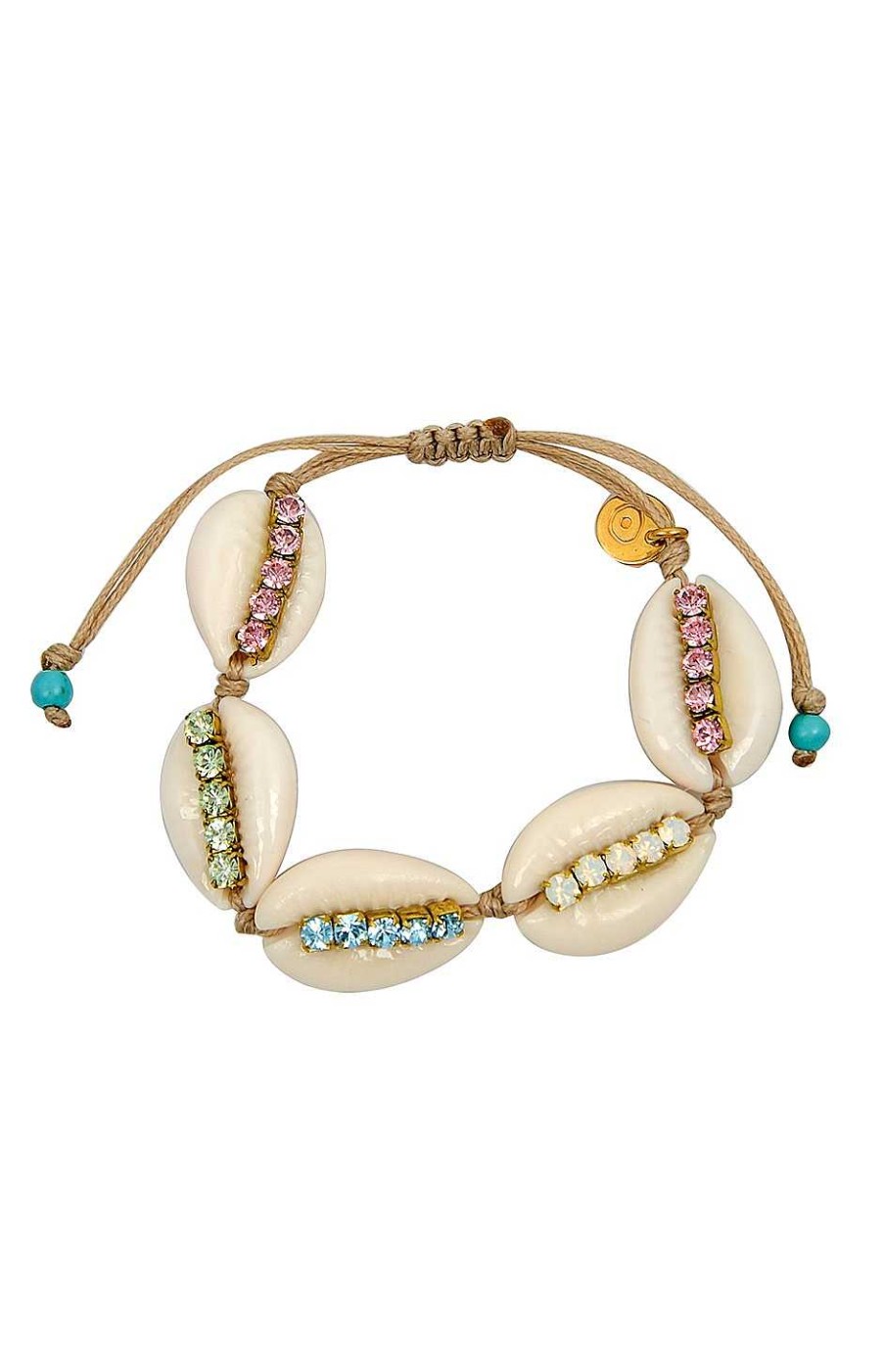 Accesorios Fetiche Suances | Pulsera Cowrie Con Swarovski Crystals