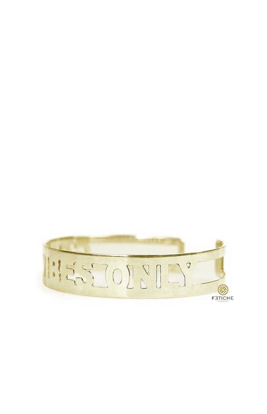 Accesorios Fetiche Suances | Brazalete Good Vibes Only Dorado