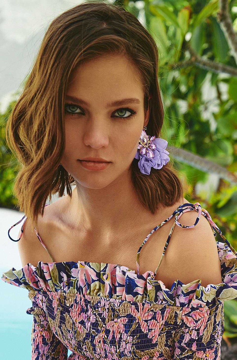 Accesorios Fetiche Suances | Pendientes Petalos Flor Violeta