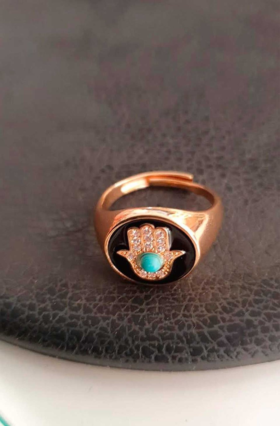 Accesorios Fetiche Suances | Anillo Mano De F Tima Con Turquesa