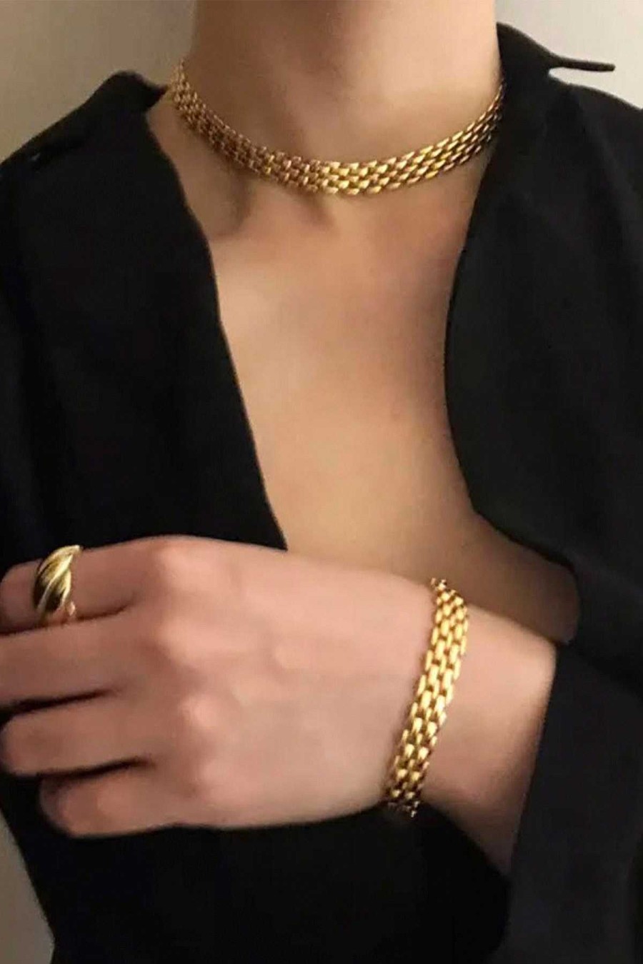 Accesorios Fetiche Suances | Collar Cadena Dorada Eslabones