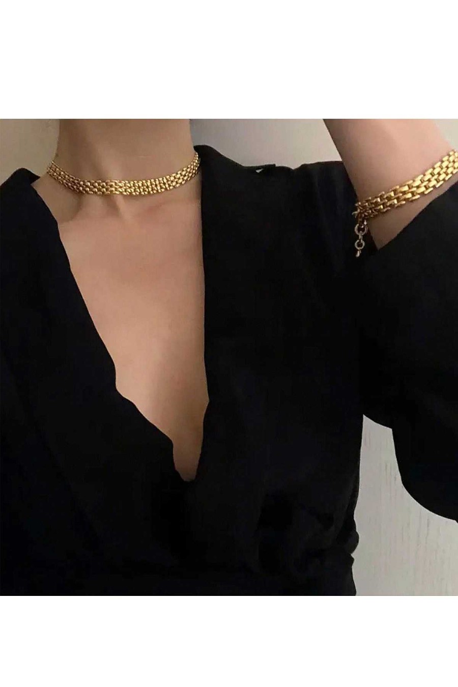 Accesorios Fetiche Suances | Collar Cadena Dorada Eslabones