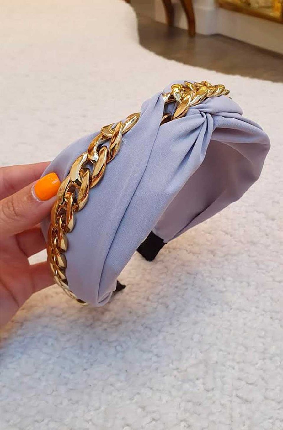Accesorios Fetiche Suances | Diadema Turbante Grisacea