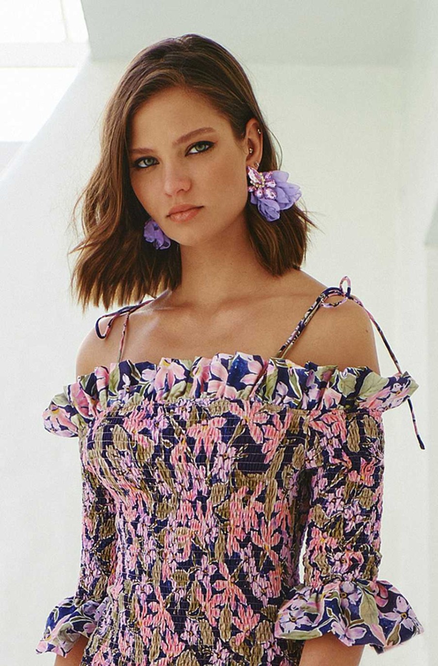 Accesorios Fetiche Suances | Pendientes Petalos Flor Violeta