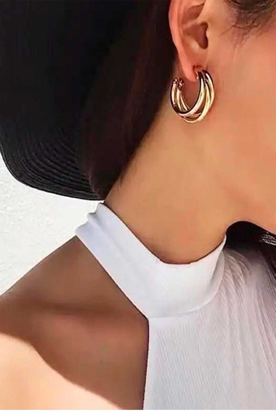 Accesorios Fetiche Suances | Pendientes De Aro Triple