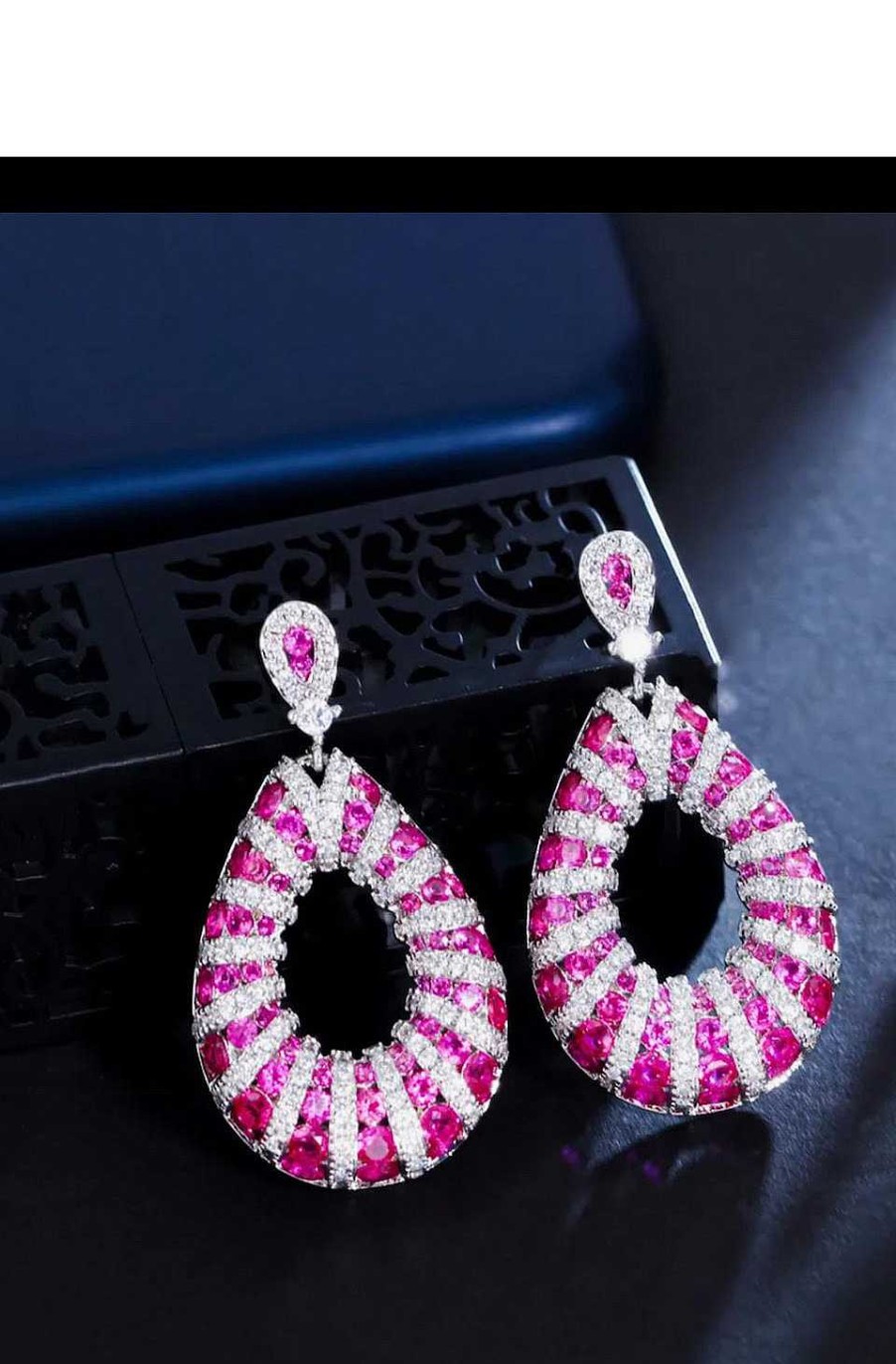 Accesorios Fetiche Suances | Pendientes Circonitas Pink & Silver